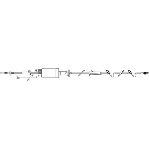 [2C8864] Baxter™ BURETROL Solution Set, 150 mL Burette Drip Chamber Filter Valve, 3 CLEARLINK Ports, 104"