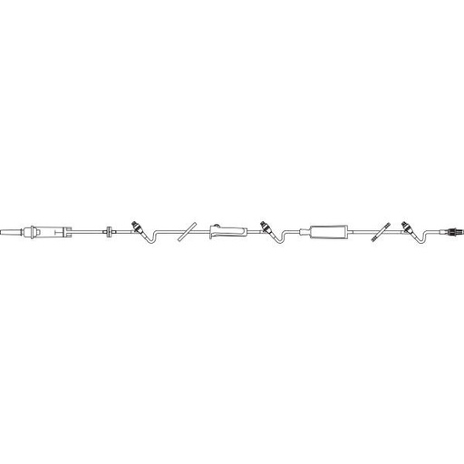 [2C8593] Baxter™ CONTINU-FLO Solution Set, 0.2 Micron Filter, 3 CLEARLINK Valves, Backcheck Valve, 102"