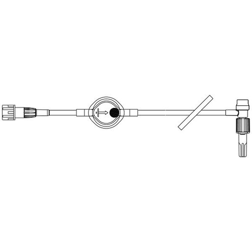 [2N3333] Baxter™ T-Connector Catheter Extension, Microbore, 0.22 Micron Filter, Rotating T-Connecter, 6.5"