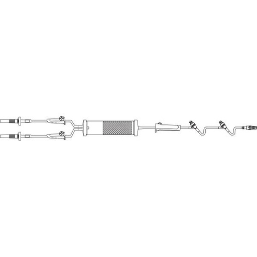 [4C8714] Baxter™ Y-Type Solution Set w/ Standard Blood Filter, 2 CLEARLINK Valves, 100"
