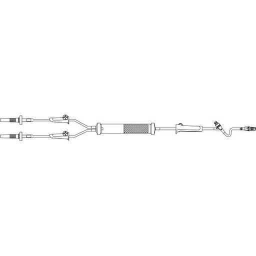[2C8720] Baxter™ Straight Y-Type Solution Set w/ Standard Blood Filter, CLEARLINK Valve, 103" 
