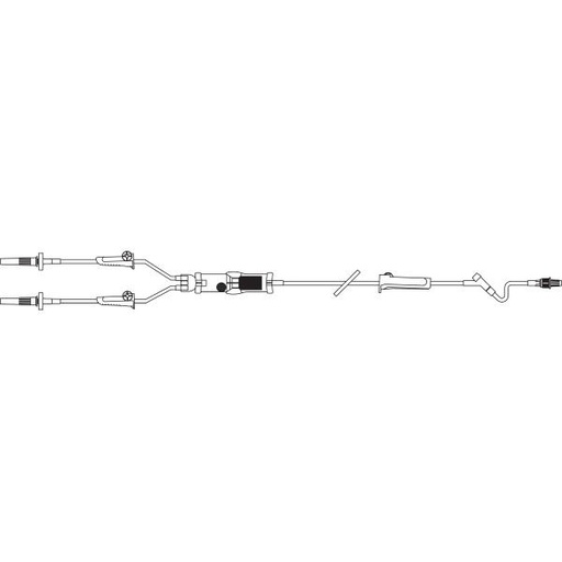[2C6750H] Baxter™ Y-Type Solution Set w/ Standard Blood Filter, INTERLINK Injection Site, 114"