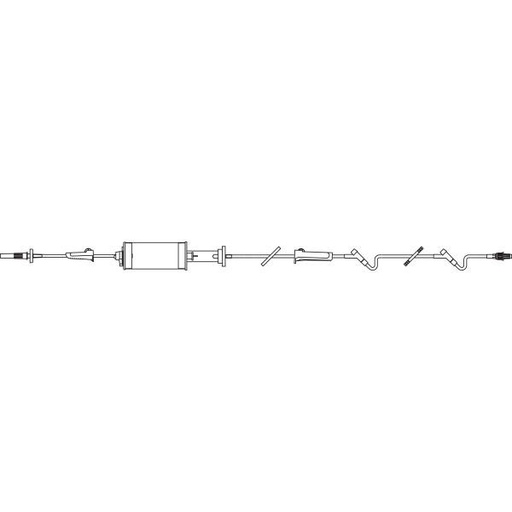 [2C7564] Baxter™ BURETROL Solution Set, 150 mL Burette Drip Chamber Filter, 3 INTERLINK Injection Sites, 105"