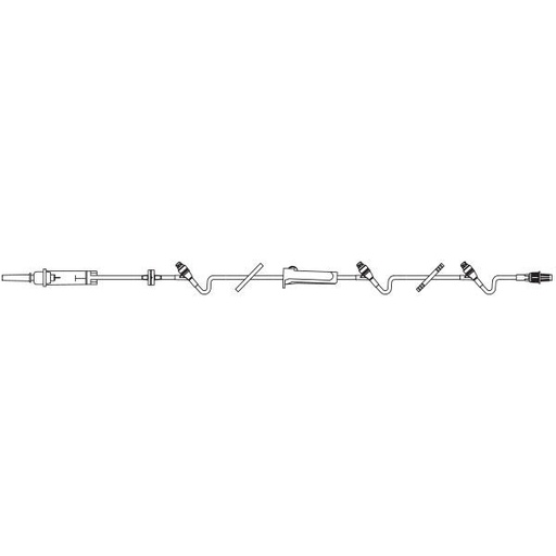 [2C8546] Baxter™ CONTINU-FLO Solution Set, 3 CLEARLINK Valves, Backcheck Valve, 105", Contains DEHP
