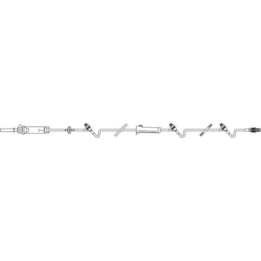 [2C8541] Baxter™ CONTINU-FLO Solution Set, DUO-VENT, 3 CLEARLINK Valves, Backcheck Valve, 105"