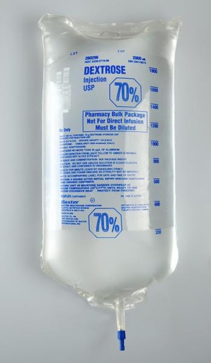 [2B0296H] Baxter™ 70% Dextrose Injection, USP in 2000 mL VIAFLEX Plastic Container. Pharmacy Bulk Package