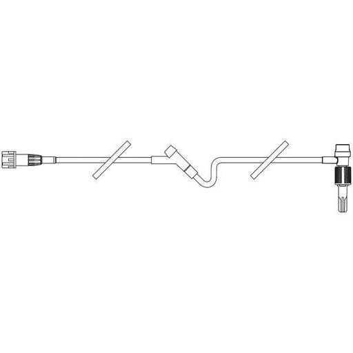 [2N3343] Baxter™ T-Connector Extension Set, Microbore, 2 INTERLINK Injecion Sites, Retractable Collar, 7.7" 