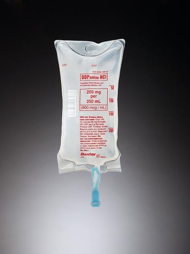 [2B0832] Baxter™ Dopamine Hydrochloride in 5% Dextrose Injection, 800 mcg/mL in 250 mL VIAFLEX Container