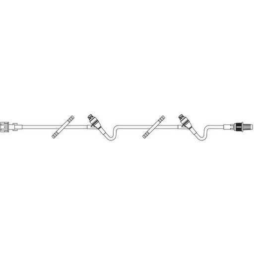 [2C8612] Baxter™ Straight-Type Extension Set, Standard Bore, 2 CLEARLINK Valves, Retractable Collar, 42"