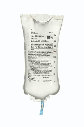[2B0010] Baxter™ 10% PREMASOL - sulfite-free Injection, 2000 mL in VIAFLEX Container. Pharmacy Bulk Package