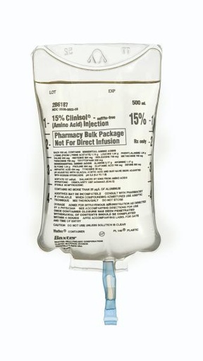 [2B6187] Baxter™ 15% CLINISOL - sulfite-free Injection 500 mL in VIAFLEX Container. Pharmacy Bulk Package