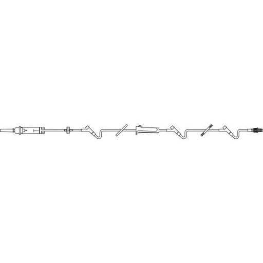 [2C6546] Baxter™ CONTINU-FLO Solution Set, 3 INTERLINK Injection Sites, Backcheck Valve, 106"
