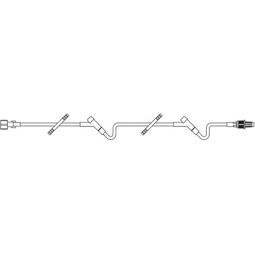 [2C6606] Baxter™ Extension Set, Standard Bore, 2 INTERLINK Injection Sites, Retractable Collar, 21"