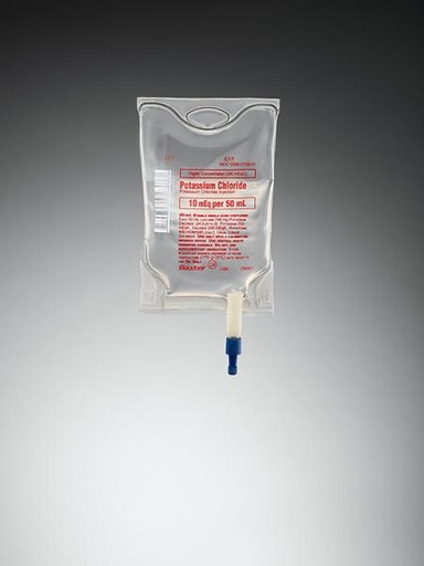 [2B0822] Baxter™ Highly Concentrated Potassium Chloride Injection, 20 mEq/50 mL in VIAFLEX Container