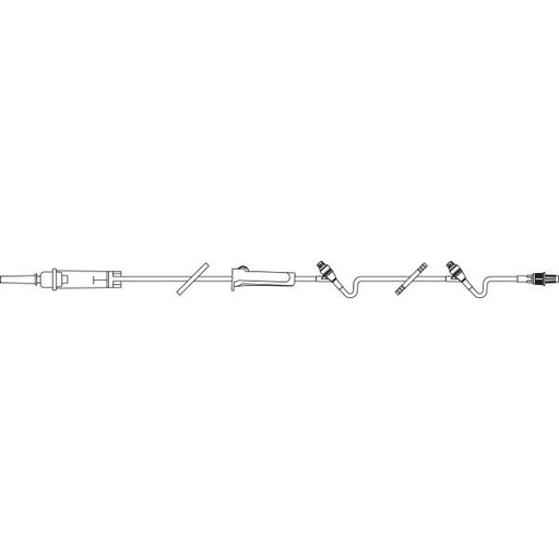 [2C8425] Baxter™ Solution Set, Non-Vented, 2 CLEARLINK Valves, 10 drops/mL, 100"