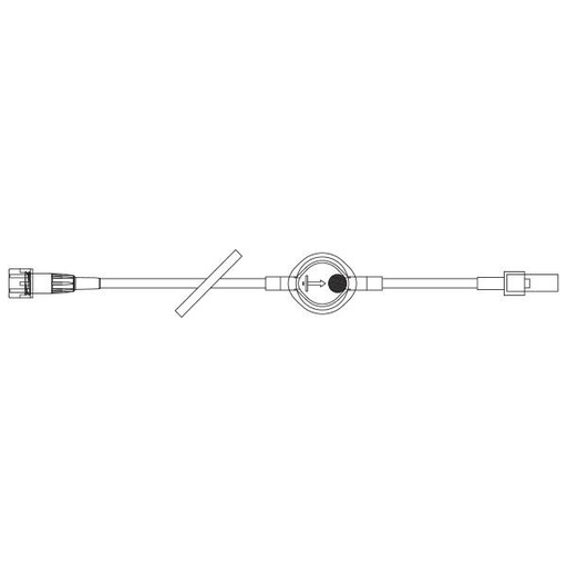 [2N3347] Baxter™ Straight-Type Extension Set, Microvolume, 0.22 Micron Dowstream Filter, 36"