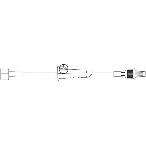[2C5645] Baxter™ Straight-Type Extension Set, Standard Bore, Retractable Collar, 29"