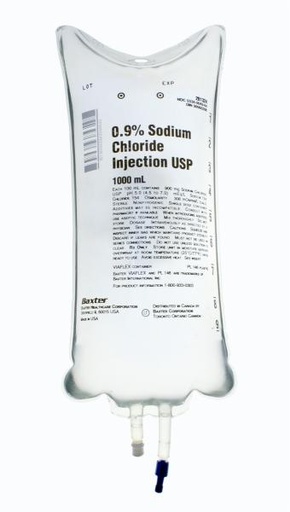 [2B1324X] Baxter™ 0.9% Sodium Chloride Injection, USP, 1000 mL VIAFLEX Container