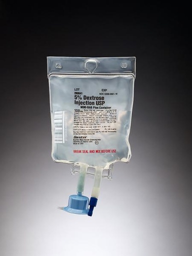 [2B0041] Baxter™ 5% Dextrose Injection, USP, 100 mL MINI-BAG Plus Container, Quad Pack