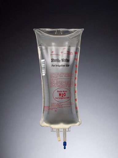 [2B7114X] Baxter™ Sterile Water for Irrigation, USP, 1000 mL UROMATIC Plastic Container