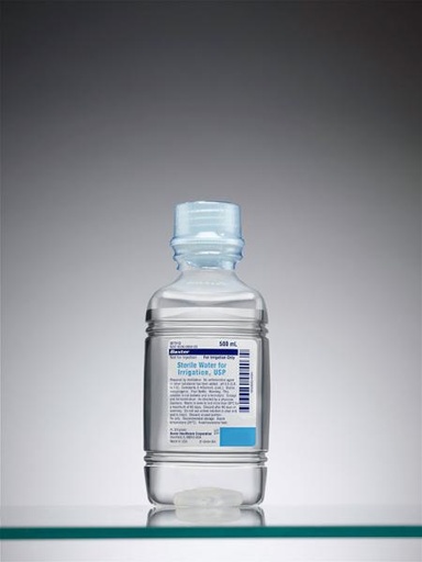 [2F7113] Baxter™ Sterile Water for Irrigation, USP, 500 mL Plastic Pour Bottle
