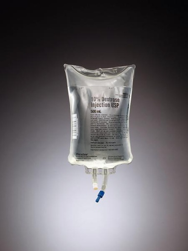 [2B0163Q] Baxter™ 10% Dextrose Injection, USP, 500 mL VIAFLEX Plastic Container