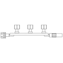 [2C9282] Baxter™ Manifold, 3-Port Check Valves, Male Luer Lock Adapter