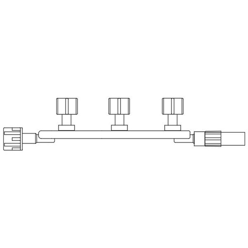 [2C9282] Baxter™ Manifold, 3-Port Check Valves, Male Luer Lock Adapter