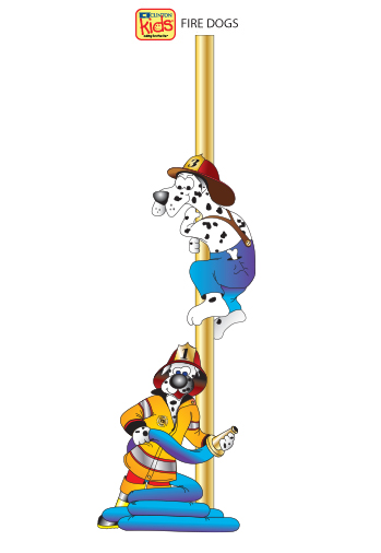 [05-CC] Fire Dogs Wall Sticker