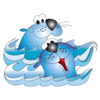 [9737] Smiling Seals Graphic