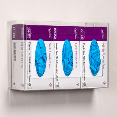 [GP-4030] Triple, Clear PETG, Glove Box Holder