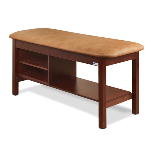 [300-27] Flat Top Classic Series Straight Line Treatment Table with Shelving