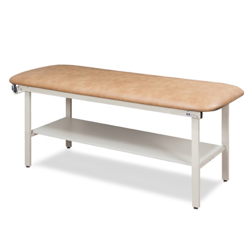 [3200-30] Flat Top Alpha-S Series Straight Line Treatment Table with Full Shelf