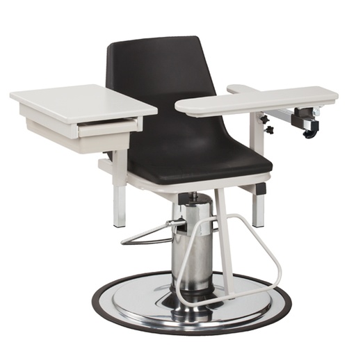 [6340-P] H Series, E-Z-Clean, Blood Drawing Chair with ClintonClean™ Flip Arm and Drawer