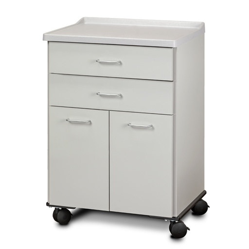 [8922-A] Molded Top, Mobile Treatment Cabinet with 2 Doors and 2 Drawers