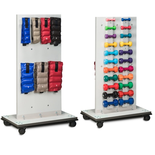 [7027-F] Mobile Cuff Weight and Dumbbell Rac