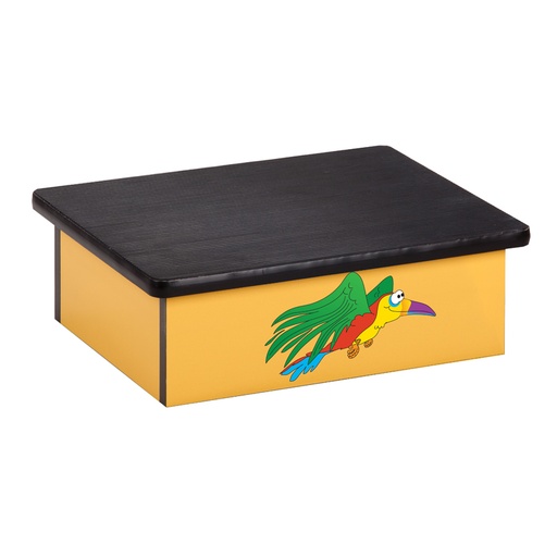 [10-R] Rainforest Parrot Yellow Laminate Step Stool