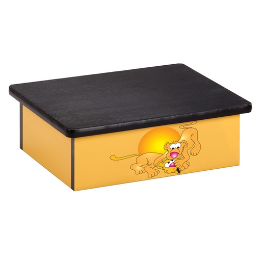 [10-SL] Serengeti Lion Cubs Yellow Laminate Step Stool