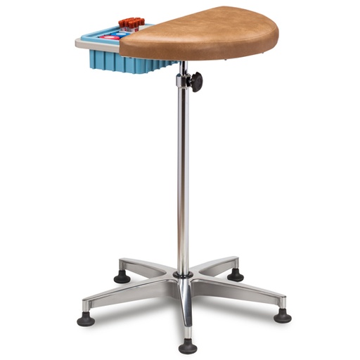 [6940] Half Round, Stationary, Padded Phlebotomy Stand