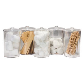 [T-79] Unlabeled, Clear Plastic, Sundry Jars