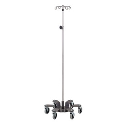 [IVS-734] *Six-Leg, 4-Hook Stainless Steel Infusion Pump Stand