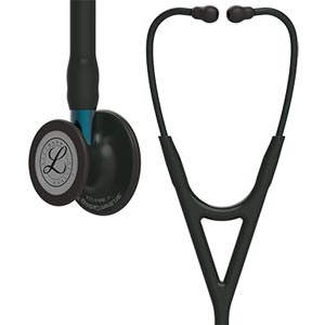 [6201] 3M Littman Cardiology Iv Stethoscope, Black CP, Black Tubing