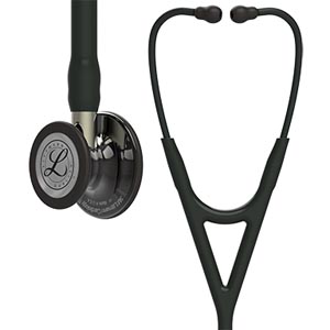 [6204] 3M Littman Cardiology Iv Stethoscope, Smoke CP, Black Tubing