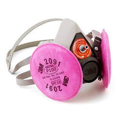 [6100Q] 3M Probed Reusable Respirator Assembly Mask, P100 Filter S 4ct