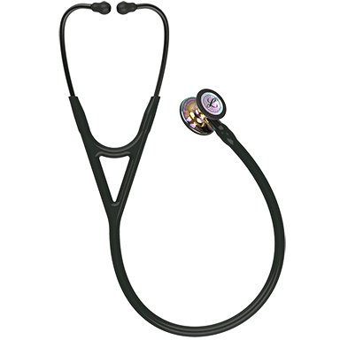 [6240] 3M Littmann Cardiology Iv Stethoscope, Rainbow CP, Black Tubing
