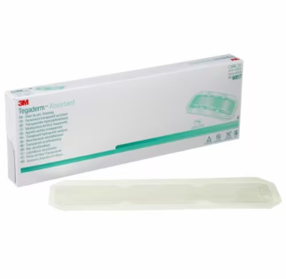 [90817] 3M Tegaderm Absorbent Clear Acrylic Dressing 1.75x11.75" 30ct, 4/cs 