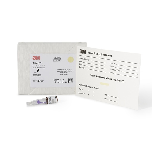 [1496V] 3M Attest Super Rapid Readout Biological Indicator test 24ct 1496V