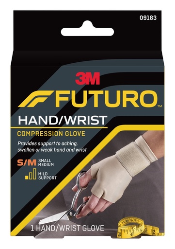 [09183ENR] 3M Futuro Compression Glove, Small/ Medium, 2ct, 6/cs 09183ENR