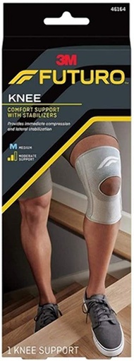 [46164ENR] 3M Futuro Comfort Knee with Stabilizers, Medium, 2ct, 6/cs 46164ENR