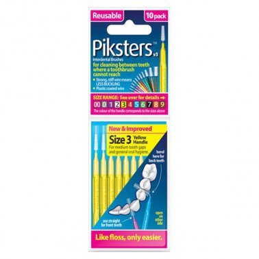 [PK-10-3] Dukal Corporation Piksters Interdental Brushes, Size 3, 10/pk, 10 pk/bx